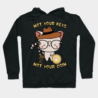 not your keys not your coin tabby cat Hoodie